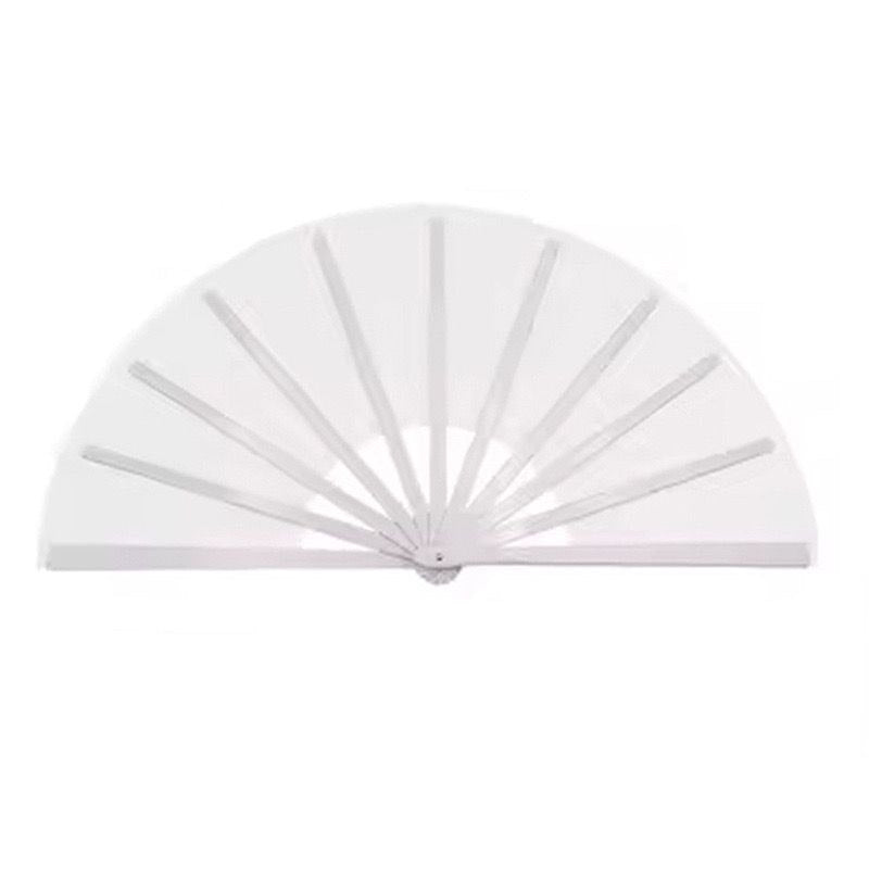 White clack fan with white rib