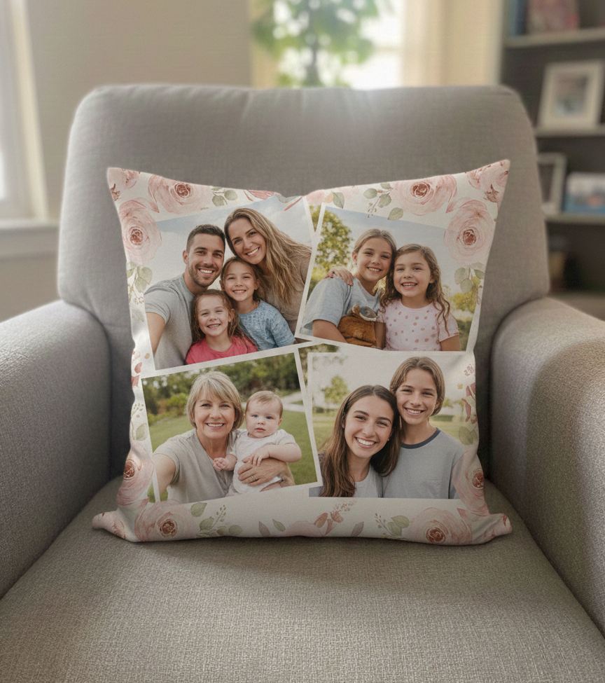 Custom Photo Pillow - Personalized Throw Pillow with Your Picture