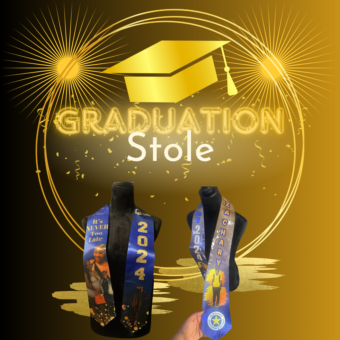 Adult Graduation Stole (70 inches)