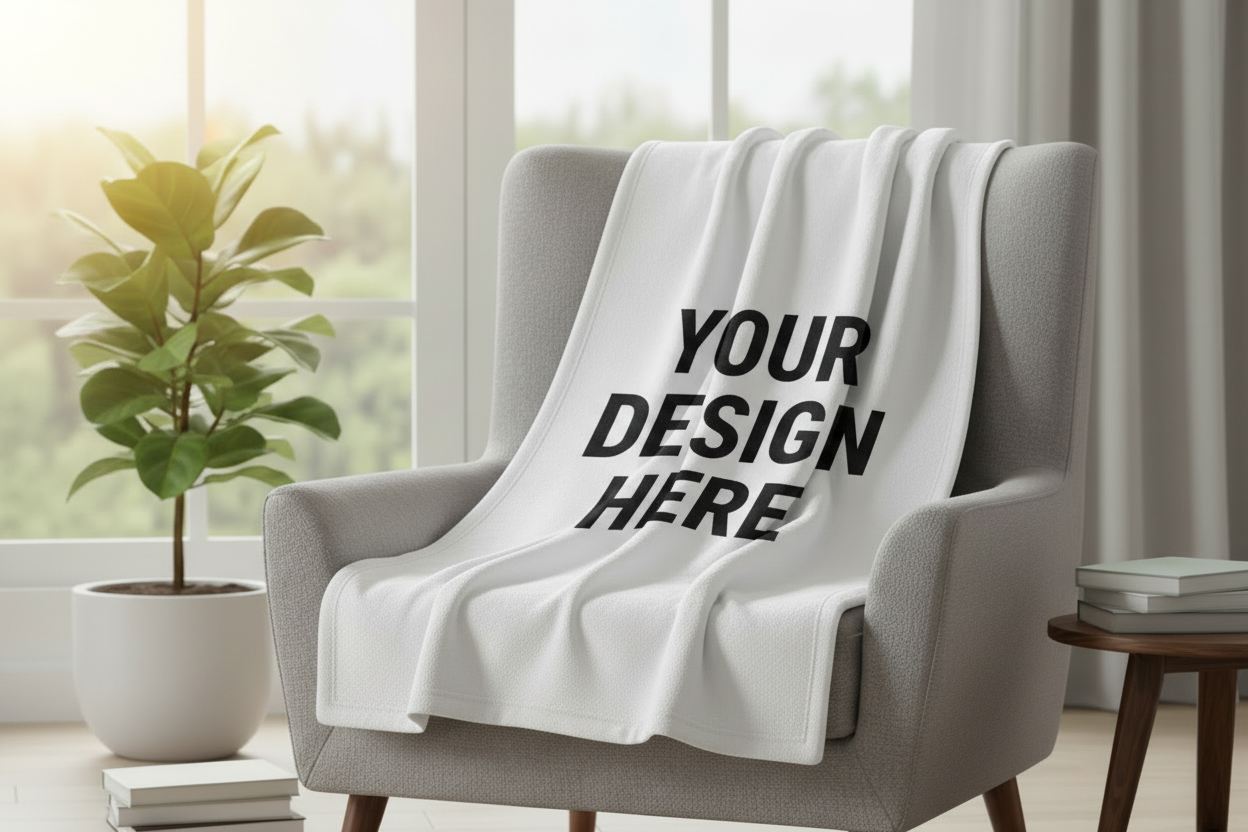 Custom Personalized Blanket - Soft Fleece Throw with Your Name or Photo