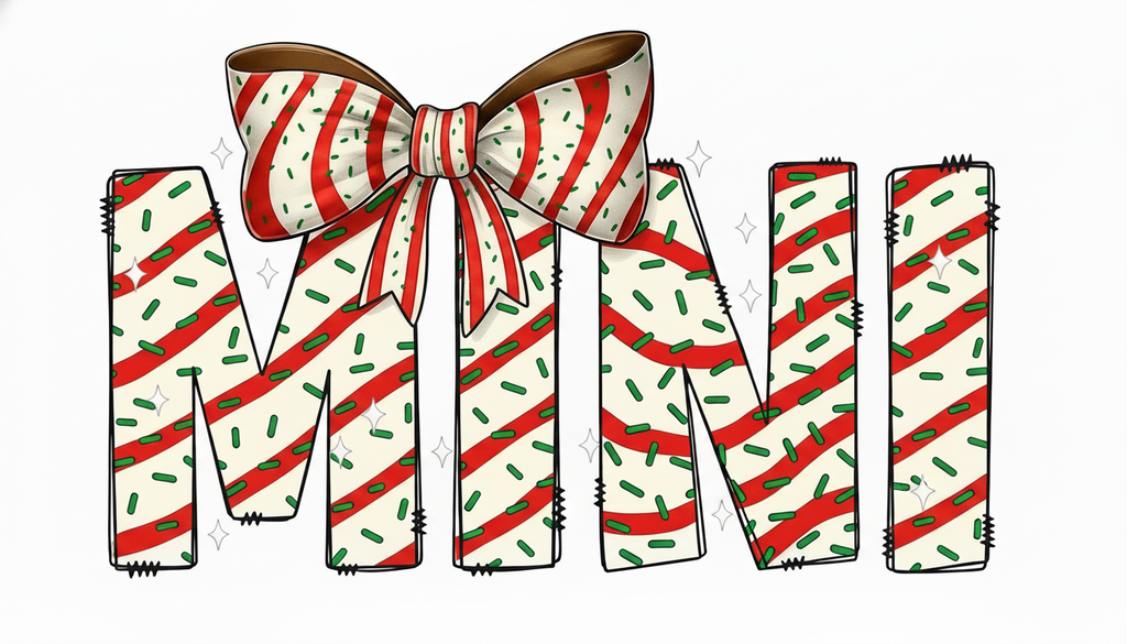 Mama & Mini Christmas Tree Cake Bundle • Matching Holiday  PNG • Festive Christmas Snack Cake Designs